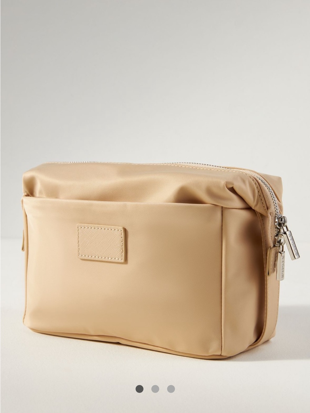 ANTHROPOLOGIE ETOILE GREY Jet Setter Travel Cosmetic Case